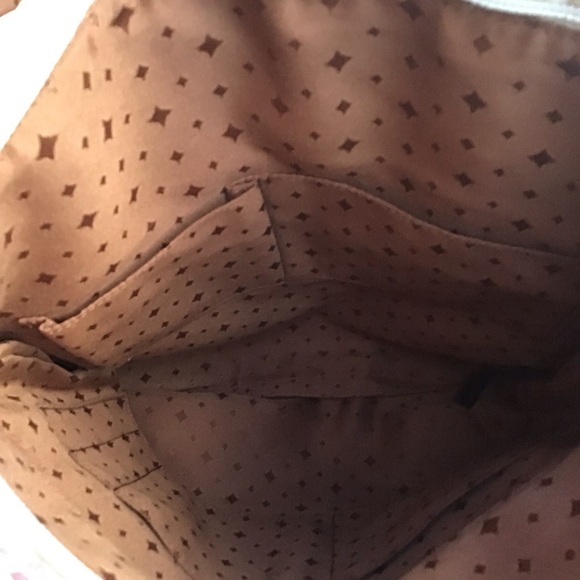 Fossil Explorer Foldover Straw and Leather Messenger Crossbody Tote Bag - Picture 8 of 10